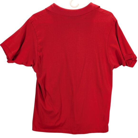 Vintage Razorback shirt Mens Large Red 3 button Polo Preppy Career Golf READ - Picture 2 of 10